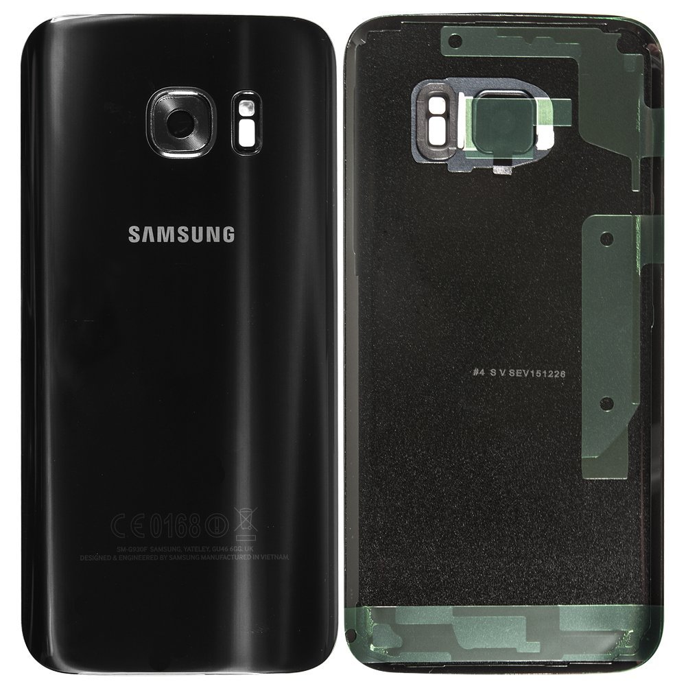 Samsung Galaxy S7 Batterij Cover Zwart - originele kwaliteit + lens