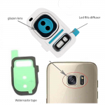 Samsung Galaxy S7/ S7 Edge back camera cover, glas lens en led - Wit
