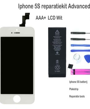 Iphone 5S LCD reparatie en upgrade kit voor de advanced - Wit
