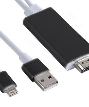 8 pins naar HDMI kabel - TV Adapter - voor Ipad / ipod en IPhone 5 tot X - Zwart- 1.8 M