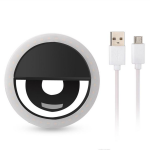 RK12 Selfie ring lamp - 3 standen - Zwart - inclusief oplaadsnoer