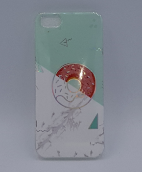 iPhone 5, 5s, SE -hoesje - TPU - donut on marble - groen