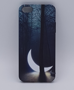 iPhone 5, 5s, SE hoesje  - sunken moon in the forest