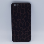 iPhone 6 Plus hoesje  - panter look - pluizig - donker bruin