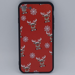 iPhone 6 Plus hoesje  - kerst - Rudolf rednose - rood