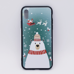 iPhone X  hoesje  - kerst - ijsbeer met muts