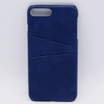 Voor IPhone 7 Plus  - kunstlederen back cover / wallet - blauw
