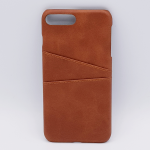 Voor IPhone 7 - kunstlederen back cover / wallet bruin