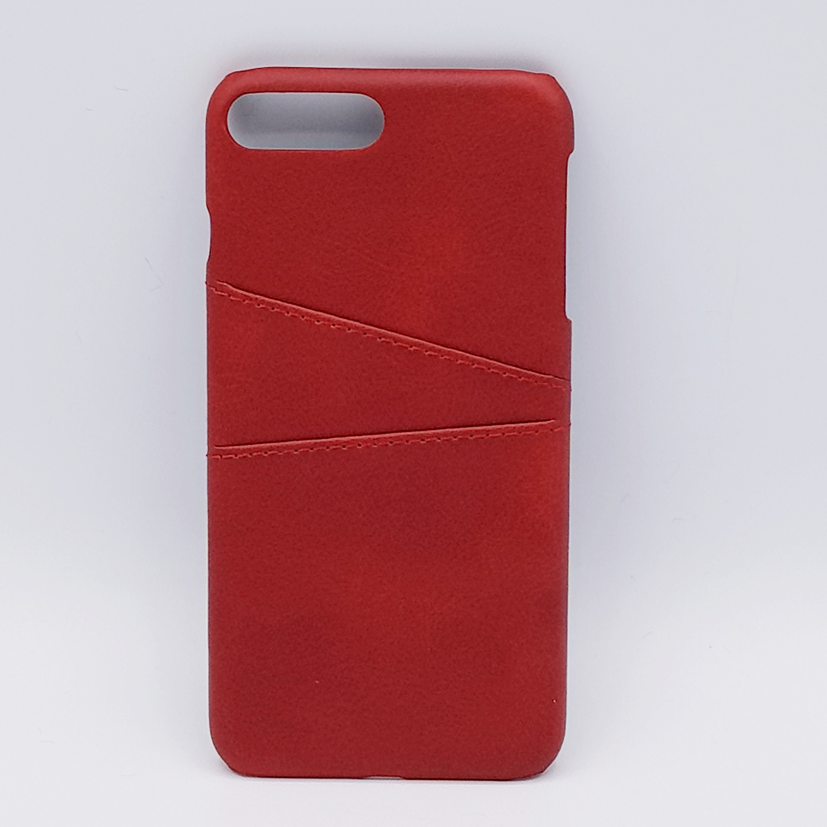 Voor iPhone 7 - kunstlederen back cover / wallet - rood
