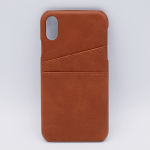 Voor IPhone Xs Max - kunstlederen back cover / wallet bruin