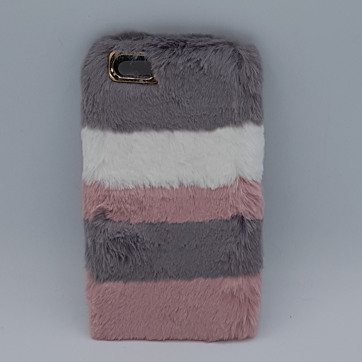 voor iPhone 6 - pluizig hoesje - 3 Kleuren - roze/grijs