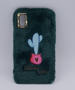 zacht pluizig – water colorcactus – hoesje voor IPhone 7