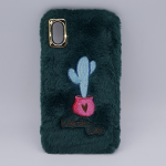 zacht pluizig – watercolor cactus – hoesje voor IPhone XS max