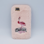 zacht pluizig - hoesje  voor iPhone 6  - flamingo pink