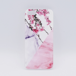 iPhone 6 / 6S hoesje - Triangle Marble flower pink