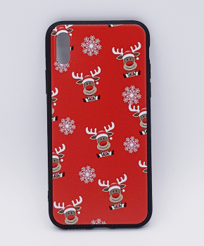 iPhone X  hoesje  - kerst - Rudolf rednose - rood