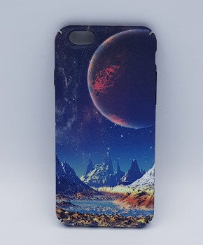 iPhone 6 / 6S hoesje  - mountains in a red moon