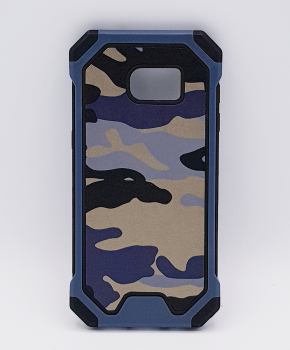 Voor Samsung S7 hoesje - Camouflage blauw