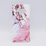 Voor Samsung Note 9 - hoesje - Triangle Marble flower pink