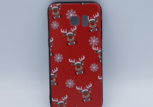 Samsung S7 Edge hoesje  - kerst - Rudolf rednose - rood