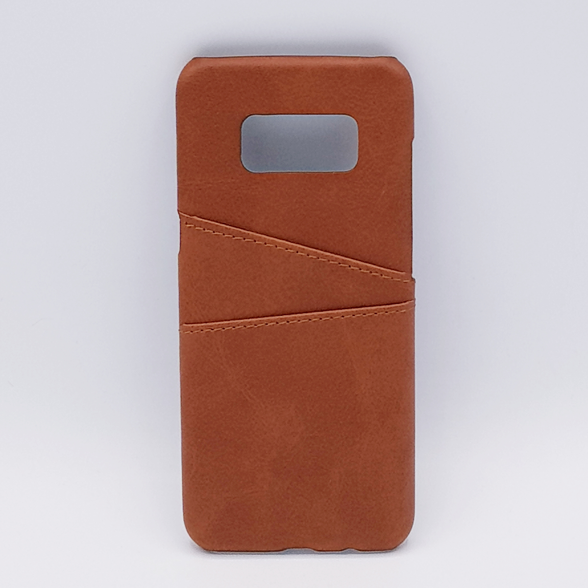 Voor Samsung S8 - kunstlederen back cover / wallet bruin