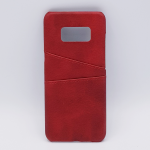 Voor Samsung S8 - kunstlederen back cover / wallet rood