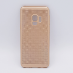 Voor Samsung Galaxy S9 - hoesje - metaal gaas look - goud