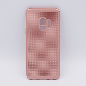 Voor Samsung Galaxy S9 - hoesje - metaal gaas look - roze