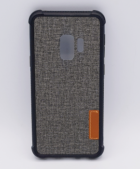 Voor Samsung Galaxy S9 - hoesje - Jeanslook - kaki