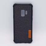 Voor Samsung Galaxy S9 - hoesje - Jeanslook - zwart
