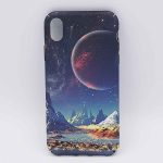 iPhone XR - hoesje - mountains in a red moon