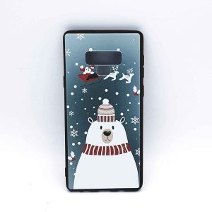 Samsung Note 9  hoesje  - kerst - ijsbeer met muts