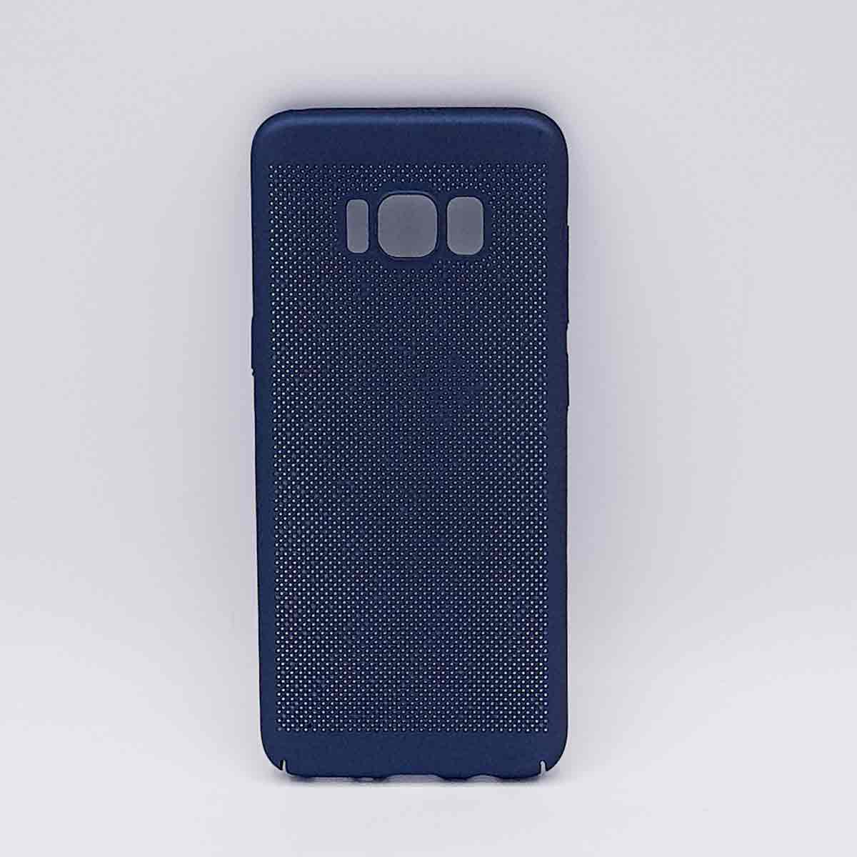 Voor Samsung Galaxy S8 - hoesje - metaal gaas look - Blauw
