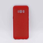 Voor Samsung Galaxy S8 - hoesje - metaal gaas look - Rood