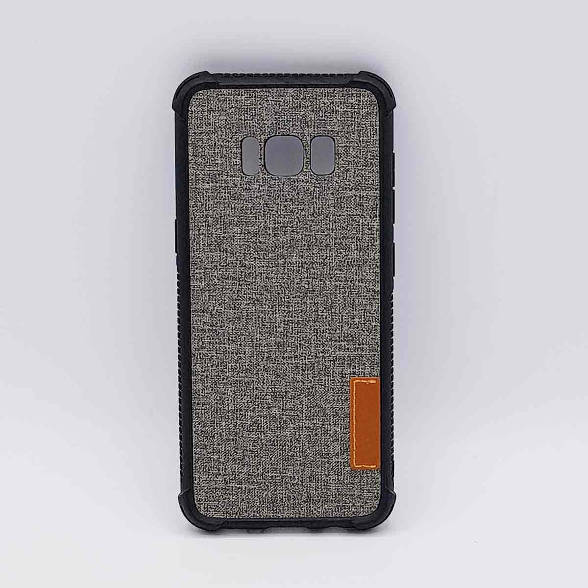 Voor Samsung Galaxy S8 - hoesje - Jeanslook - kaki