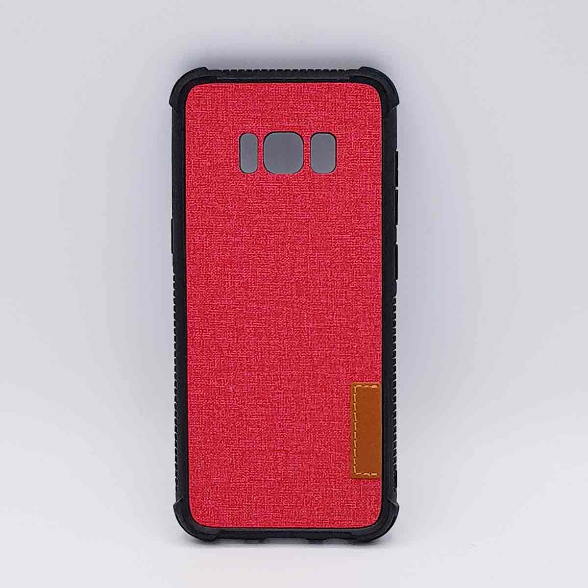Voor Samsung Galaxy S8 - hoesje - Jeanslook - Rood