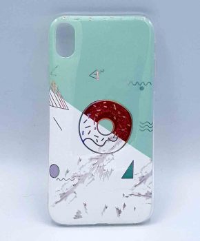 iPhone XR - hoesje - donut on marble – groen