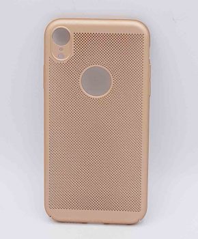 Voor IPhone XR - hoesje - metaal gaas look - Goud