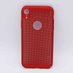 Voor IPhone XR - hoesje - metaal gaas look - Rood