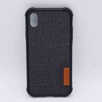 Voor IPhone XR - hoesje - Jeanslook - zwart