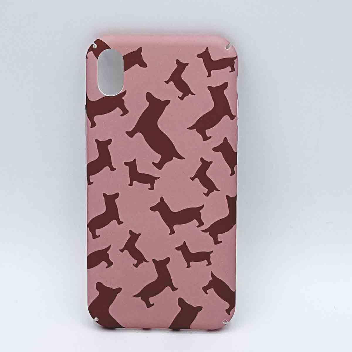 iPhone XR - hoesje - dogs in pink