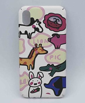 iPhone XR - hoesje - funny animals on white