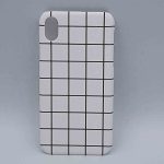 iPhone XR - hoesje - witte ruitjes