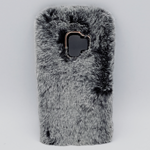Voor Samsung S9 – pluizig hoesje – grijs