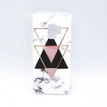 Voor Samsung Galaxy S9 – hoesje – White marble triangle