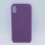 Voor IPhone XR  hoesje - zacht pluizig - paars