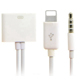 2 in 1 - 30-Pins Female naar 8-Pins + 3.5mm Audio Kabel