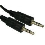3,5mm Jack stereo naar jack audio kabel - 1,3 meter -zwart