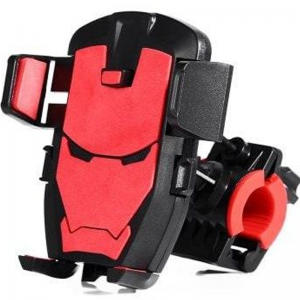 Fiets stuurhouder mobiele telefoon houder standaard beugel - rood/zwart