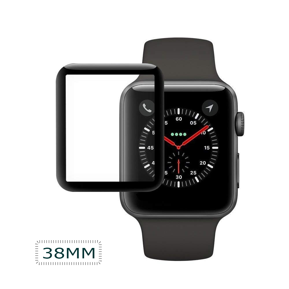 Apple iWatch Screen Protector 38mm - full cover - zwart